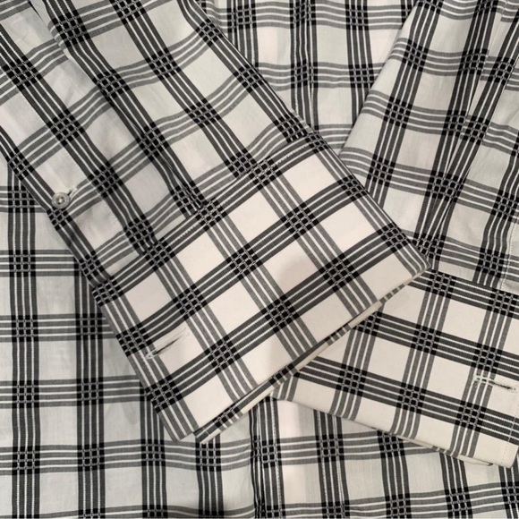 Tom Ford Black and White Plaid Dress Shirt Sz 15 3/4 (40) - Picture 4 of 4